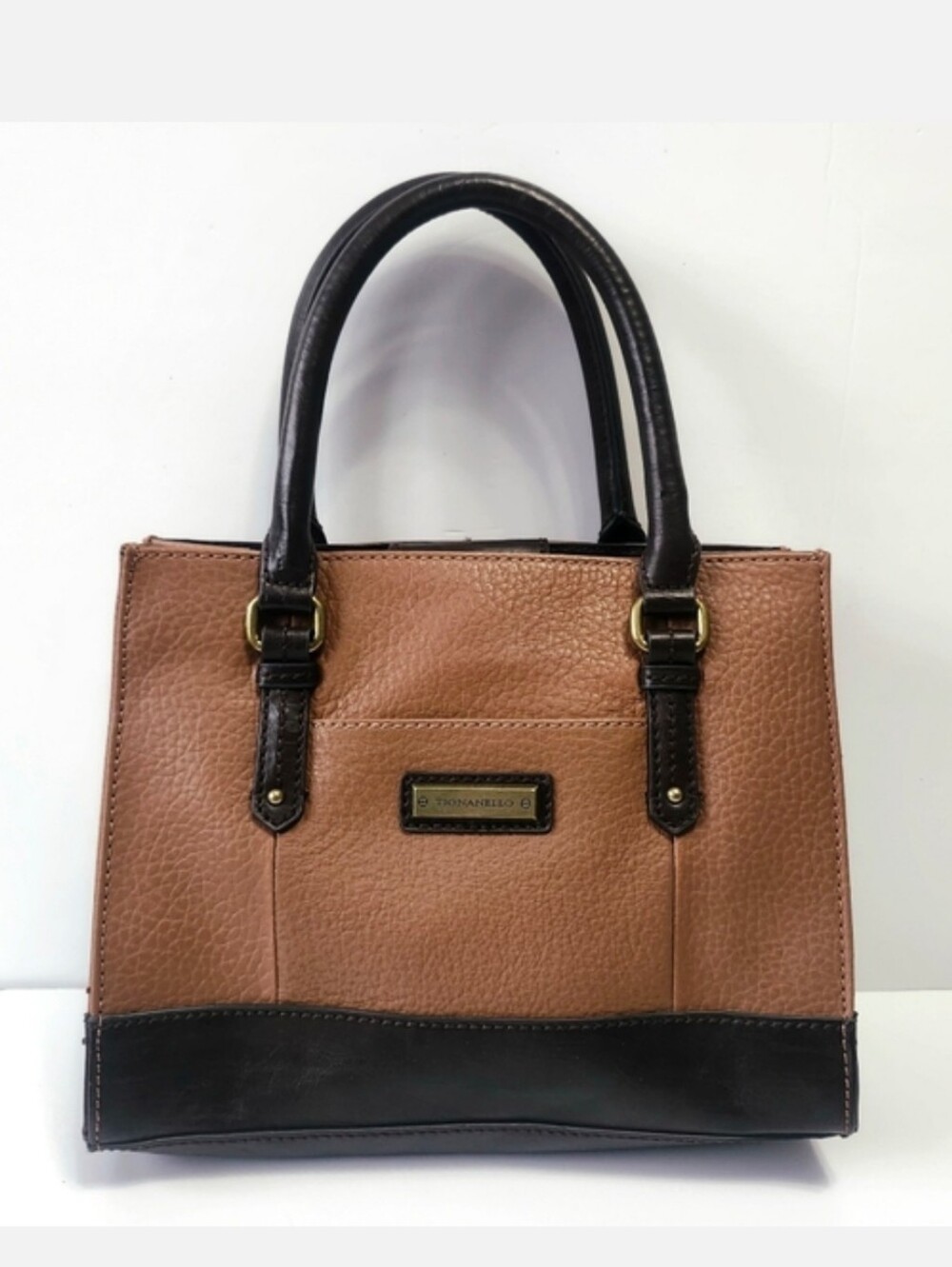 Tignanello Genuine Leather Bag 2 Tone Brown Purse